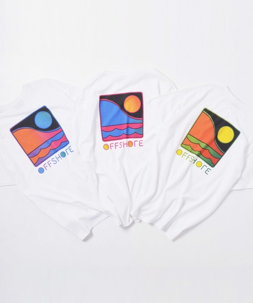 OFFSHORE（オフショア）の「DST GRADATION LOGO TEE/グラデーションロゴティーシャツ（Tシャツ/カットソー・メンズ・パープル/グリーン/ピンク/バイオレット・XL/S/M/L/XXL）」の6枚目の写真