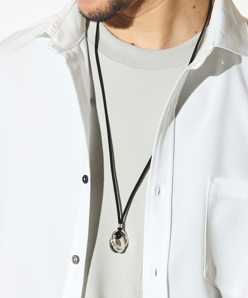 UNION STATION（ユニオンステーション）の「Wカラーリングネックレス（ネックレス・メンズ・ブラック/サックスブルー/ブラウン・FREE）」の2枚目の写真