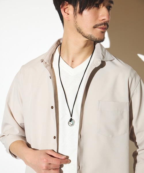 UNION STATION（ユニオンステーション）の「Wカラーリングネックレス（ネックレス・メンズ・ブラック/サックスブルー/ブラウン・FREE）」の6枚目の写真