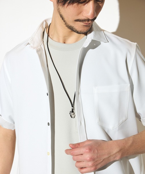 UNION STATION（ユニオンステーション）の「Wカラーリングネックレス（ネックレス・メンズ・ブラック/サックスブルー/ブラウン・FREE）」の7枚目の写真