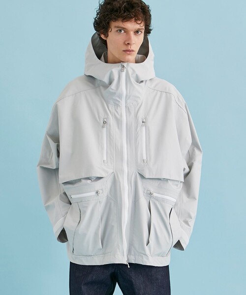 CITY TOKYO（シティトウキョウ）の「<OVERSIZE/オーバーサイズ>TOKYO TEX 3レイヤーオーバーサイズマウンテンパーカー〈防水・撥水・防風・透湿〉（マウンテンパーカー・メンズ・カーキ/ホワイト/ライム・FREE）」の2枚目の写真