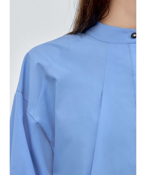 バンドカラー　ペプラムチュニックブラウス バンドカラーペプラムチュニックシャツ（シャツ/ブラウス）｜STYLE