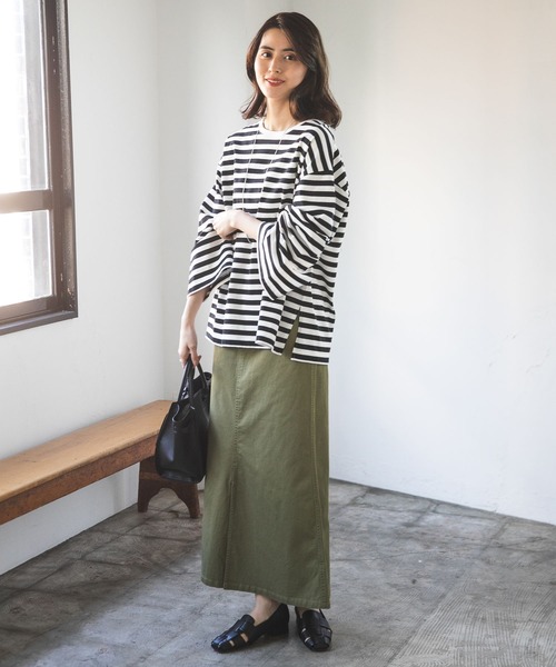 LEPSIM(レプシィム)の「アソートボーダープルオーバー 172979(Tシャツ/カットソー・レディース・ブラック/ライトブルー/オフホワイト・FREE)」の11枚目の写真