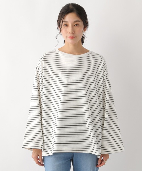 LEPSIM(レプシィム)の「アソートボーダープルオーバー 172979(Tシャツ/カットソー・レディース・ブラック/ライトブルー/オフホワイト・FREE)」の15枚目の写真