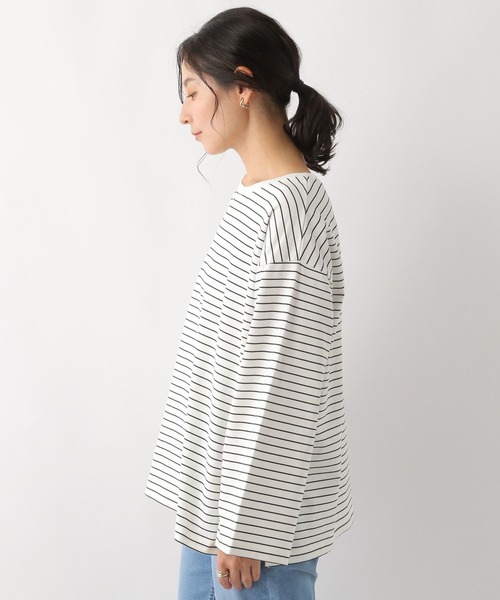 LEPSIM(レプシィム)の「アソートボーダープルオーバー 172979(Tシャツ/カットソー・レディース・ブラック/ライトブルー/オフホワイト・FREE)」の18枚目の写真