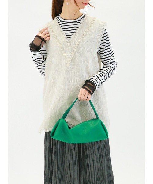 Te chichi(テチチ)の「袖口チュールカットソー(Tシャツ/カットソー・レディース・ブラック/オフホワイト/チャコール・フリ-)」の11枚目の写真