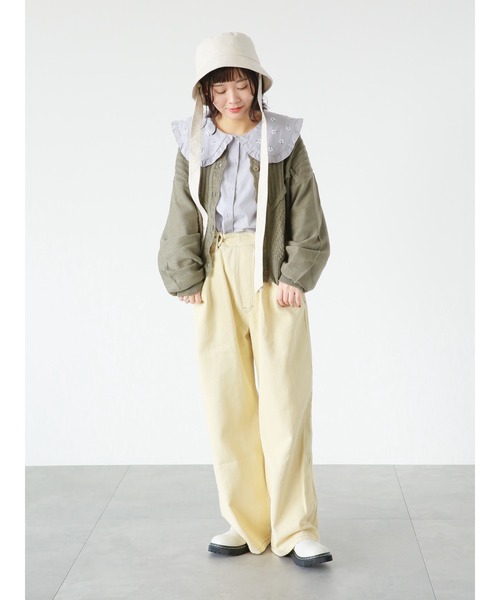 ehka sopo(エヘカソポ)の「ボタンアジャストワイドパンツ(その他パンツ・レディース・ベージュ/カーキ/ライトベージュ・フリ-)」の6枚目の写真