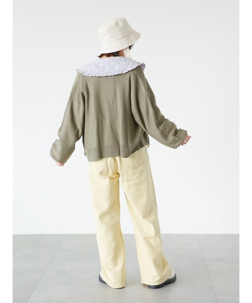 ehka sopo(エヘカソポ)の「ボタンアジャストワイドパンツ(その他パンツ・レディース・ベージュ/カーキ/ライトベージュ・フリ-)」の7枚目の写真