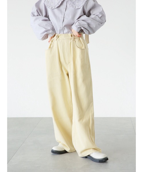 ehka sopo(エヘカソポ)の「ボタンアジャストワイドパンツ(その他パンツ・レディース・ベージュ/カーキ/ライトベージュ・フリ-)」の10枚目の写真