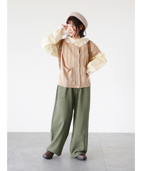 ehka sopo(エヘカソポ)の「ボタンアジャストワイドパンツ(その他パンツ・レディース・ベージュ/カーキ/ライトベージュ・フリ-)」の14枚目の写真