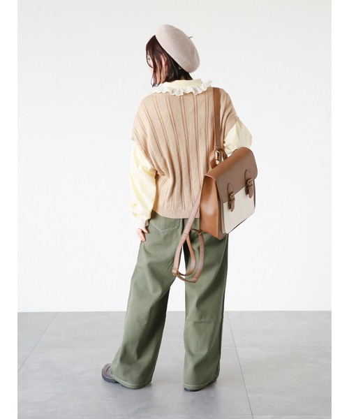 ehka sopo(エヘカソポ)の「ボタンアジャストワイドパンツ(その他パンツ・レディース・ベージュ/カーキ/ライトベージュ・フリ-)」の16枚目の写真