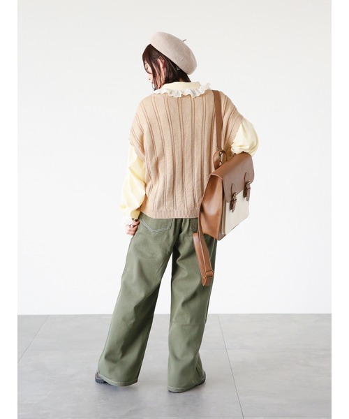 ehka sopo(エヘカソポ)の「ボタンアジャストワイドパンツ(その他パンツ・レディース・ベージュ/カーキ/ライトベージュ・フリ-)」の17枚目の写真