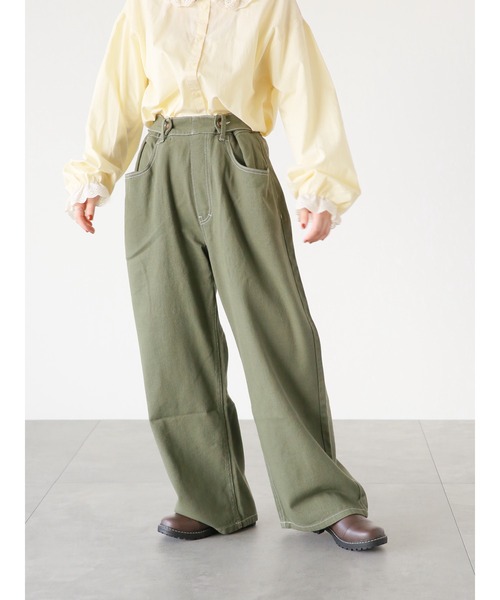 ehka sopo(エヘカソポ)の「ボタンアジャストワイドパンツ(その他パンツ・レディース・ベージュ/カーキ/ライトベージュ・フリ-)」の19枚目の写真