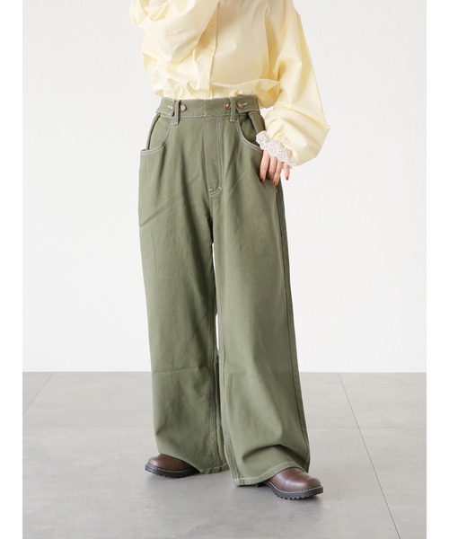 ehka sopo(エヘカソポ)の「ボタンアジャストワイドパンツ(その他パンツ・レディース・ベージュ/カーキ/ライトベージュ・フリ-)」の20枚目の写真