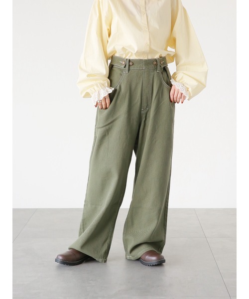 ehka sopo(エヘカソポ)の「ボタンアジャストワイドパンツ(その他パンツ・レディース・ベージュ/カーキ/ライトベージュ・フリ-)」の22枚目の写真