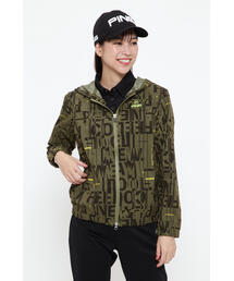 PING ピン　レディースメッシュブルゾン PING APPAREL】デジタルノイズプリントリップ撥水総裏メッシュ