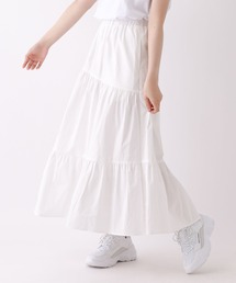 コットンティアードロングスカート