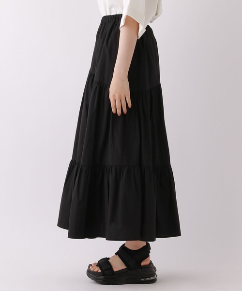 repipi armario(レピピ アルマリオ)の「コットンティアードロングスカート(スカート・キッズ・ホワイト/ブラック・SMALL/MEDIUM/LARGE)」の13枚目の写真