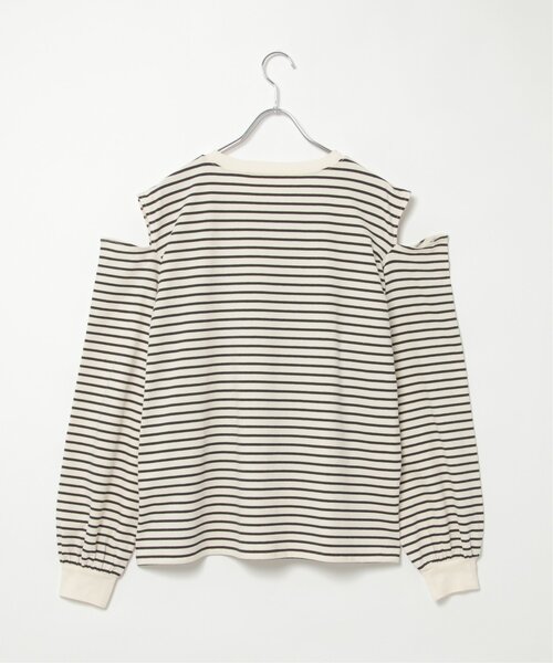 VENCEEXCHANGE(ヴァンスエクスチェンジ)の「ショルダーカットボーダープルオーバー(Tシャツ/カットソー・レディース・ブルー/イエロー/ブラック/グリーン・FREE)」の6枚目の写真