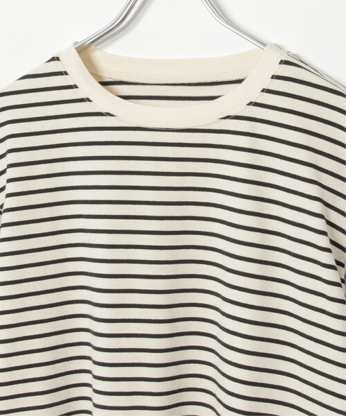 VENCEEXCHANGE(ヴァンスエクスチェンジ)の「ショルダーカットボーダープルオーバー(Tシャツ/カットソー・レディース・ブルー/イエロー/ブラック/グリーン・FREE)」の10枚目の写真