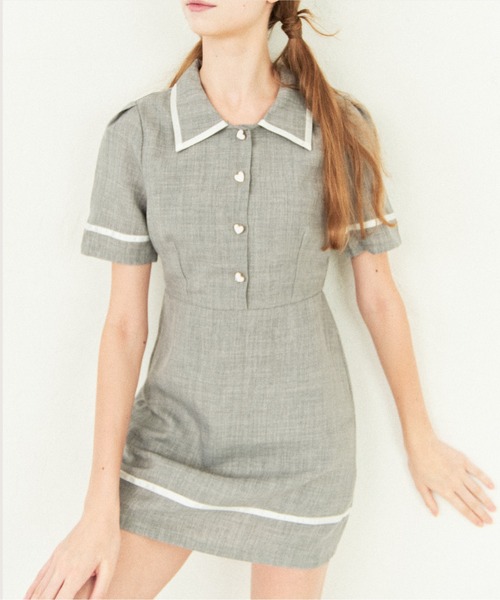 LA POMME petit ポロカラースポーツワンピース ポロカラースポーツワンピース/Polo Collar Sport One Piece