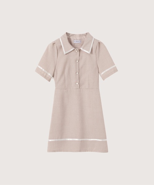 LA POMME petit ポロカラースポーツワンピース ポロカラースポーツワンピース/Polo Collar Sport One Piece