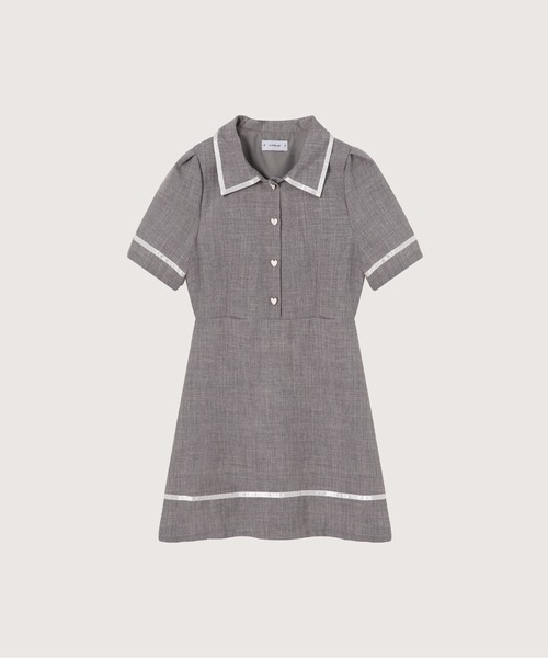 LA POMME petit ポロカラースポーツワンピース　ポロワンピース　韓国 ポロカラースポーツワンピース/Polo Collar Sport One Piece