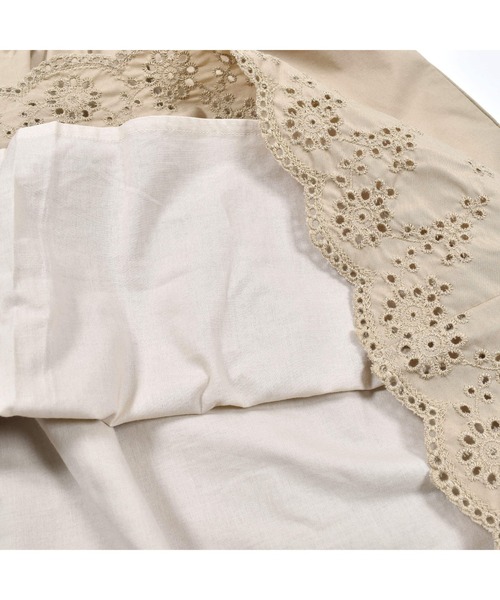 BeBe(ベベ)の「BeBe/天竺ブロードレイヤード風ワンピース(90~150cm)(ワンピース・キッズ・ベージュ/グリーン・140/110/150/120/100/130/90)」の10枚目の写真