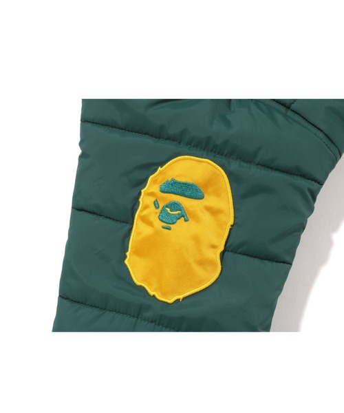 A BATHING APE（アベイシングエイプ）の「BAPE PATCH PADDED JACKET K（スタジャン・キッズ・グリーン・130）」の3枚目の写真