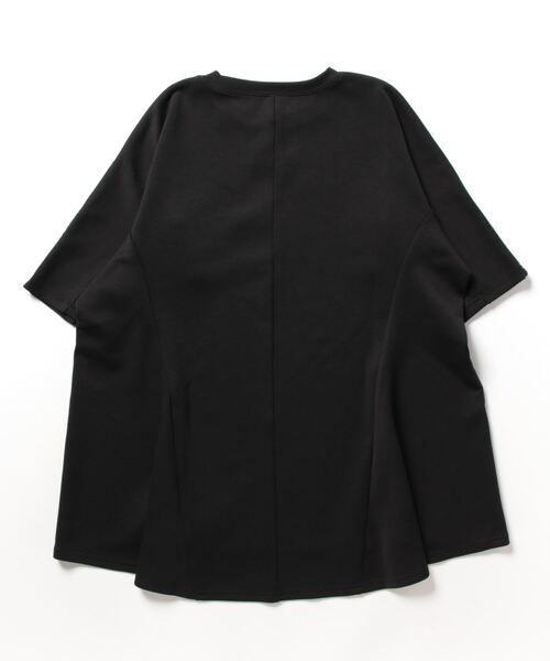 coca(coca)(コカ)の「ハリ感ダンボールフレアトップス(Tシャツ/カットソー・レディース・ホワイト/ブラック・M/L)」の7枚目の写真