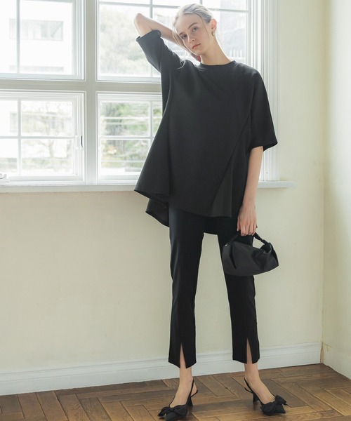 coca（coca）（コカ）の「ハリ感ダンボールフレアトップス（Tシャツ