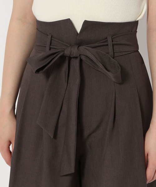 mysty woman（ミスティウーマン）の「ベルトツキアソートショートパンツ 197362（その他パンツ・レディース・チャコールグレー/ブラウン/ホワイト系その他・FREE）」の14枚目の写真