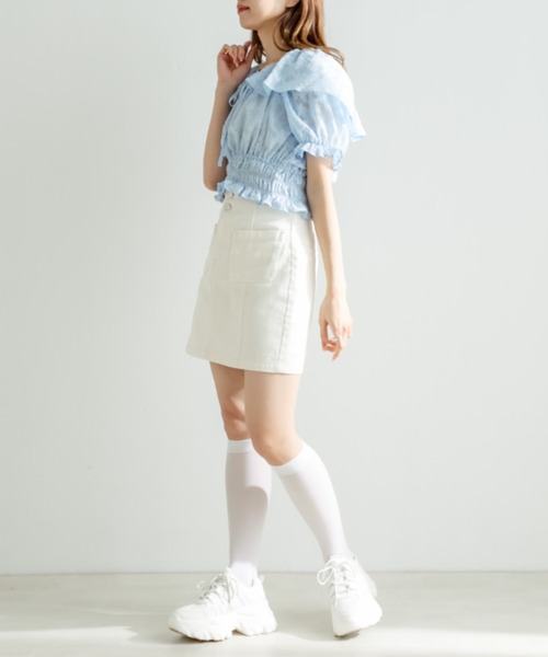 OLIVE des OLIVE（オリーブデオリーブ）の「パッチポケットタイトミニスカート（スカート・レディース・アイボリー/ブラック/サックスブルー/ピンク・FREE）」の19枚目の写真