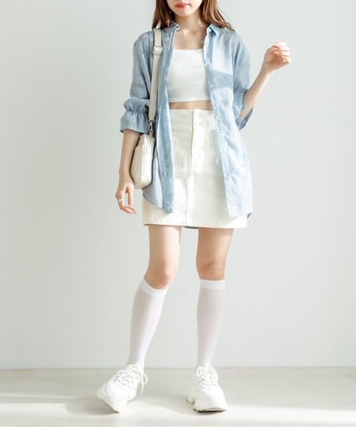 OLIVE des OLIVE（オリーブデオリーブ）の「パッチポケットタイトミニスカート（スカート・レディース・アイボリー/ブラック/サックスブルー/ピンク・FREE）」の20枚目の写真