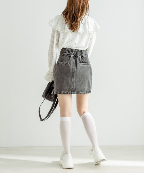 OLIVE des OLIVE（オリーブデオリーブ）の「パッチポケットタイトミニスカート（スカート・レディース・アイボリー/ブラック/サックスブルー/ピンク・FREE）」の21枚目の写真