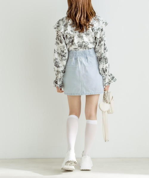 OLIVE des OLIVE（オリーブデオリーブ）の「パッチポケットタイトミニスカート（スカート・レディース・アイボリー/ブラック/サックスブルー/ピンク・FREE）」の22枚目の写真