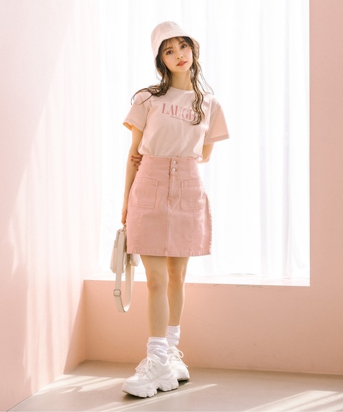 OLIVE des OLIVE（オリーブデオリーブ）の「パッチポケットタイトミニスカート（スカート・レディース・アイボリー/ブラック/サックスブルー/ピンク・FREE）」の17枚目の写真