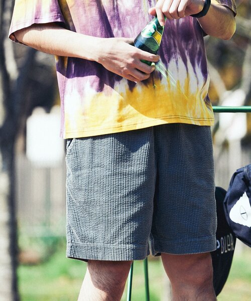 JOURNAL STANDARD relume（ジャーナルスタンダード　レリューム）の「FADE コーデュロイショーツ（その他パンツ・メンズ・エメラルドブルー/チャコールグレー/オレンジ系その他/パープル・MEDIUM/LARGE）」の5枚目の写真