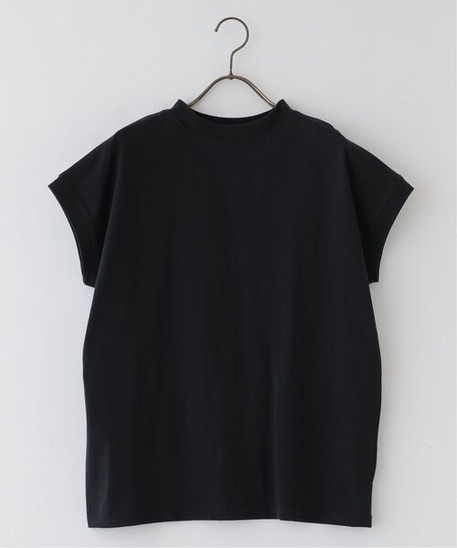 frames RAY CASSIN(フレームスレイカズン)の「WEB限定 USAコットンモックネックフレンチスリーブTシャツ(Tシャツ/カットソー・レディース・ブラック/ネイビー系/オフホワイト/ベージュ/レッド/レッド系その他/ブルー/ブラック系・FREE)」の16枚目の写真