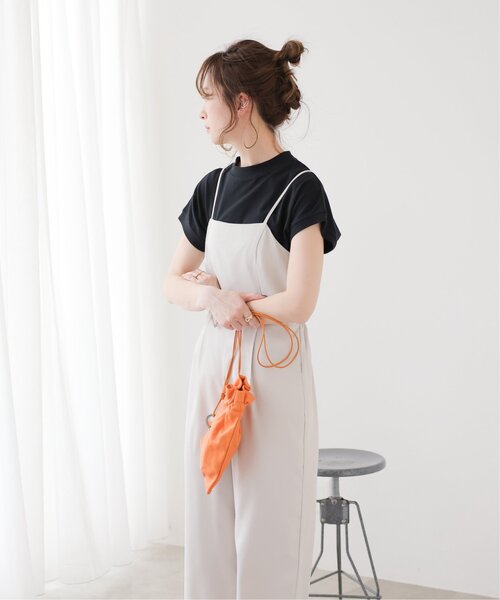 frames RAY CASSIN(フレームスレイカズン)の「WEB限定 USAコットンモックネックフレンチスリーブTシャツ(Tシャツ/カットソー・レディース・ブラック/ネイビー系/オフホワイト/ベージュ/レッド/レッド系その他/ブルー/ブラック系・FREE)」の22枚目の写真