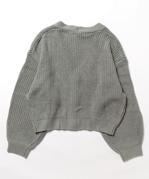 coca(coca)(コカ)の「麻タッチショート丈バルーンカーデ(カーディガン/ボレロ・レディース・ライトグリーン/アイボリー・M/L)」の11枚目の写真