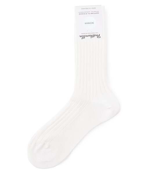 Pantherella（パンセレラ）の「◆Pantherella(パンセレラ)8*2 リブソックス（ソックス/靴下・レディース・ホワイト/グリーン/ピンク/グレー・00）」の2枚目の写真