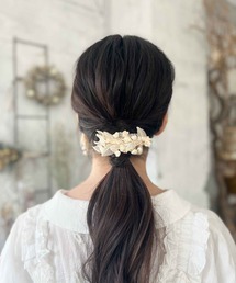 m.soeur | スズランと葉っぱレースのバレッタ(バレッタ/ヘアクリップ)