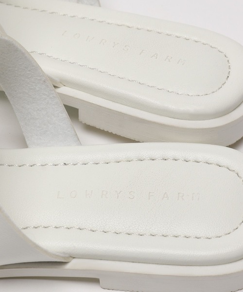 LOWRYS FARM（ローリーズファーム）の「フラットアシメサンダル　704497（サンダル・レディース・ブラック/ホワイト・MEDIUM/LARGE）」の12枚目の写真