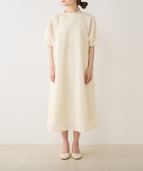 PUAL CE CIN（ピュアルセシン）の「ジャガードフリンジワンピース（ワンピース・レディース・ナチュラル/ブラック・FREE）」の10枚目の写真