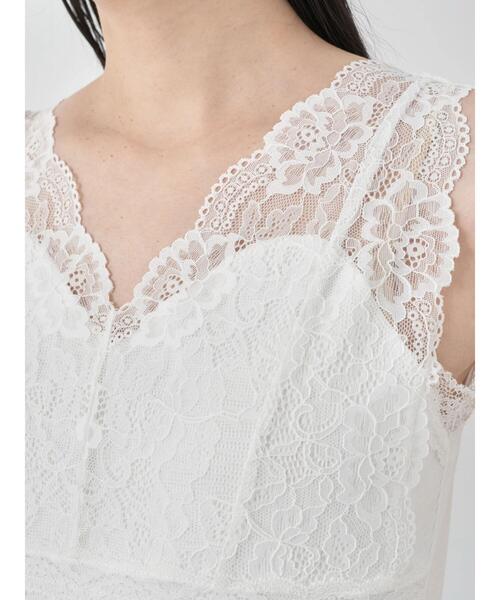 earth music&ecology（アースミュージックアンドエコロジー）の「前後2WAYレースタンクトップ（タンクトップ・レディース・ブラック/ラベンダー/サックスブルー/オフホワイト・S/M）」の18枚目の写真