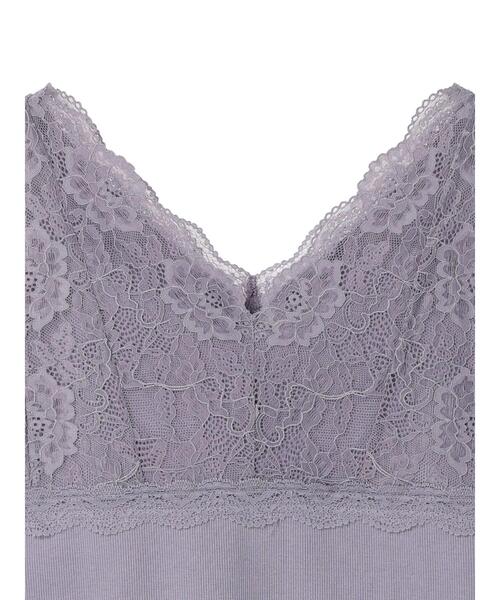 earth music&ecology（アースミュージックアンドエコロジー）の「前後2WAYレースタンクトップ（タンクトップ・レディース・ブラック/ラベンダー/サックスブルー/オフホワイト・S/M）」の8枚目の写真