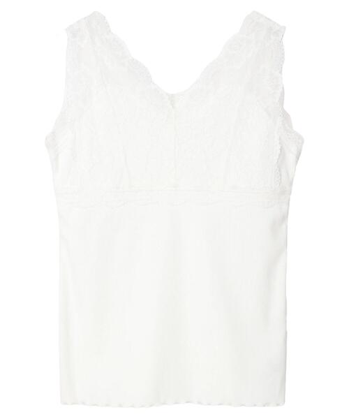 earth music&ecology（アースミュージックアンドエコロジー）の「前後2WAYレースタンクトップ（タンクトップ・レディース・ブラック/ラベンダー/サックスブルー/オフホワイト・S/M）」の14枚目の写真