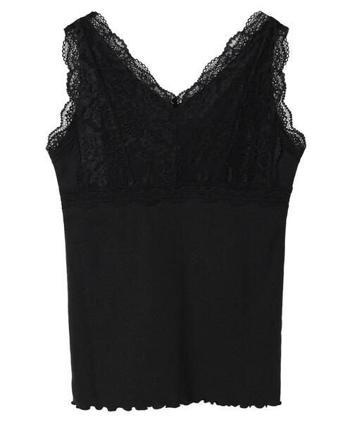 earth music&ecology（アースミュージックアンドエコロジー）の「前後2WAYレースタンクトップ（タンクトップ・レディース・ブラック/ラベンダー/サックスブルー/オフホワイト・S/M）」の15枚目の写真