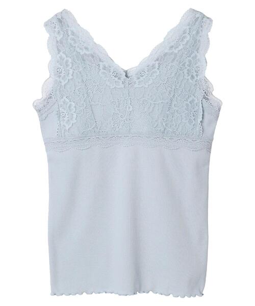 earth music&ecology（アースミュージックアンドエコロジー）の「前後2WAYレースタンクトップ（タンクトップ・レディース・ブラック/ラベンダー/サックスブルー/オフホワイト・S/M）」の16枚目の写真